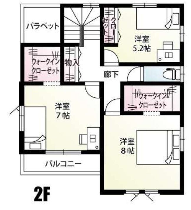 飯能市川寺12区画　6号棟の間取り