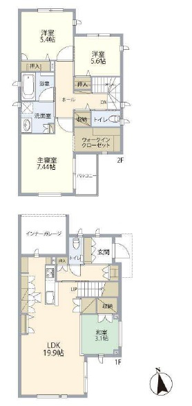 小束台東　中古戸建の間取り