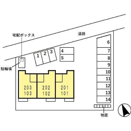 D-roomアッシュの区画図