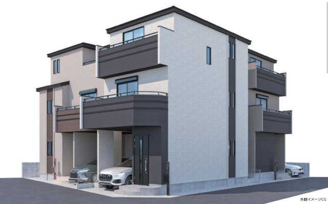 東淀川区大道南２丁目　新築戸建の外観|外観イメージCGになります