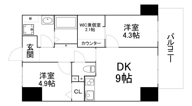 【間取り】 | ハイラインⅤ