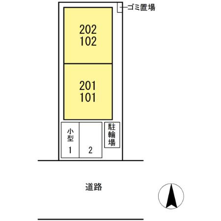 ブランシュール富田町　の区画図