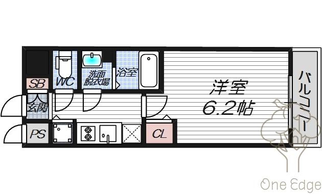 プレサンス天神橋スカイルの間取り