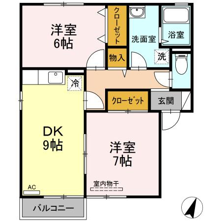 クレセント中島の間取り