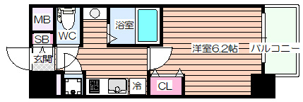 【間取り】 | ジュネーゼグラン京町堀