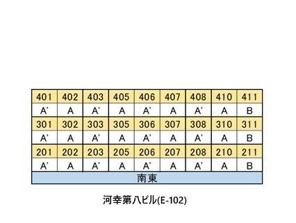 河幸第八ビル(E-102)の外観パース