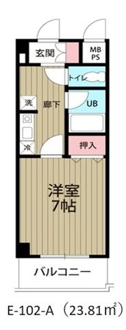 河幸第八ビル(E-102)の間取り