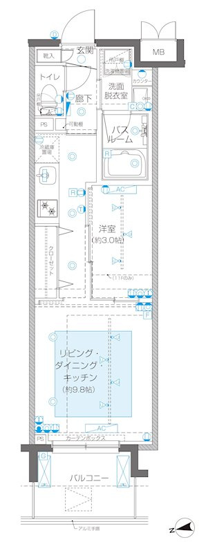 新品家具付きマンション新宿11(KaGood東京)の間取り|※間取りと異なる場合は現状を優先します。