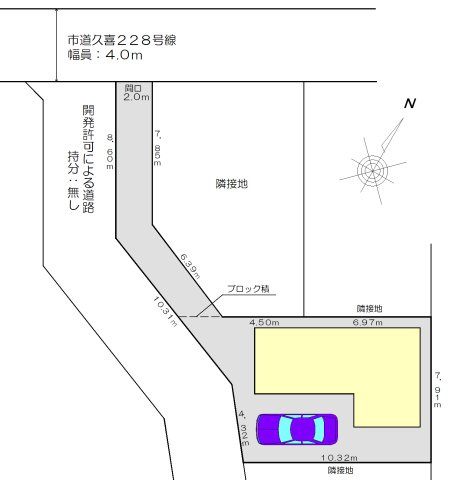 久喜市除堀中古住宅の区画図