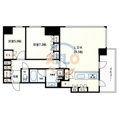 北浜ミッドタワーの間取り|北浜ミッドタワー　間取り
