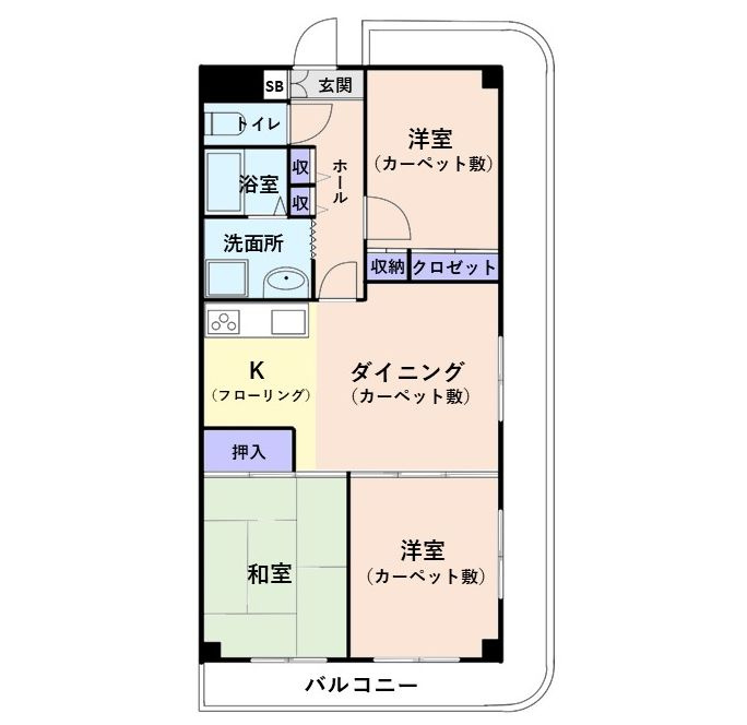 間取図と現況に相違がある場合、現況を優先するものとします。