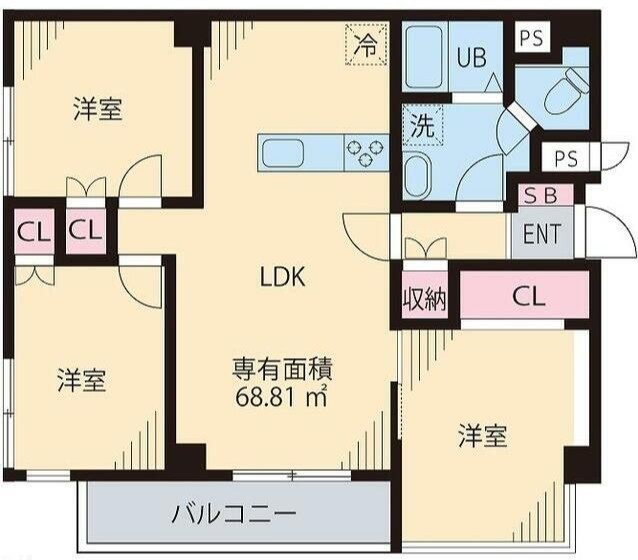 ハイツスモルカの間取り