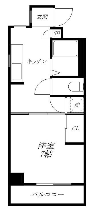 やなぎマンションの間取り|間取りです。