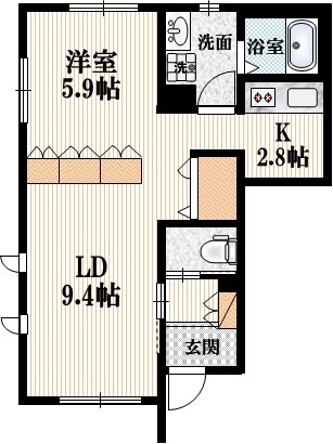 メゾンクレールの間取り|★角部屋★可動式収納で間仕切り自由自在★