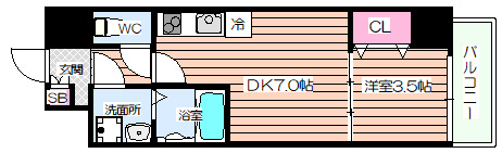 【間取り】 | メルベージュ姫島