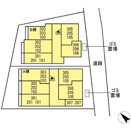 マ・メゾン鵠沼花沢　Bの区画図