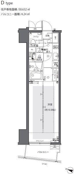 新品家具付きマンション西新宿15(KaGood東京)の間取り|※間取りと異なる場合は現状を優先します。