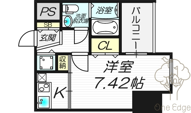 セレニテ天六の間取り