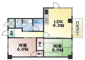 六甲司マンションの間取り