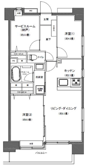 サンレイ浅草の間取り