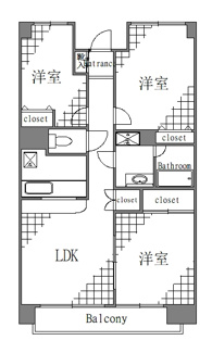 【間取り】 | ビレッジハウス潮見