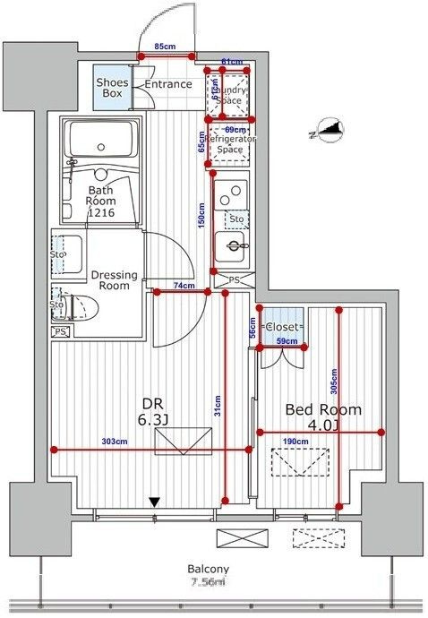 パークアクシス市川の間取り