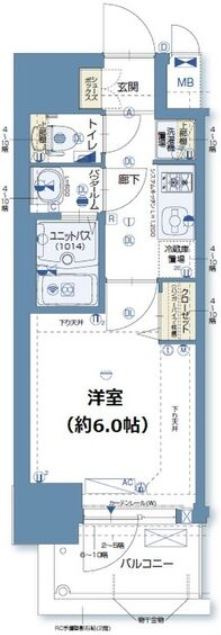 グランカリテ北梅田の間取り