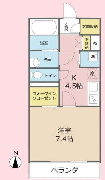 パームコテージⅢ番館の間取り