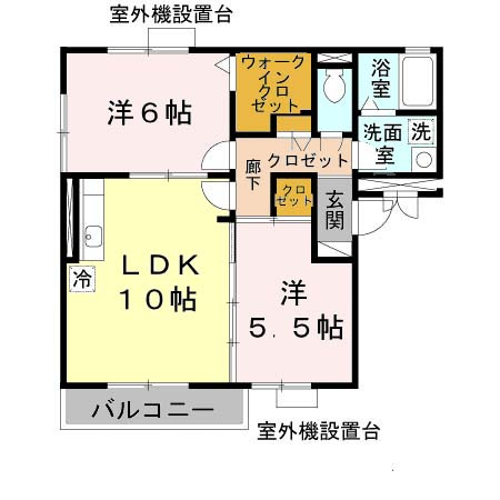 【間取り】 | グリーンコート初芝　Ｄ