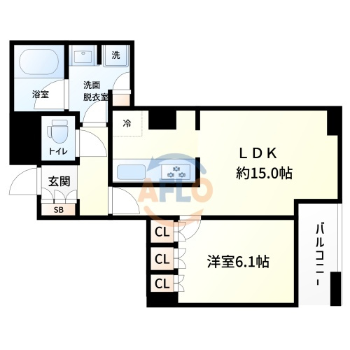 ディーグラフォート大阪NYタワー肥後橋の間取り|ディーグラフォート大阪NYタワー肥後橋　間取り