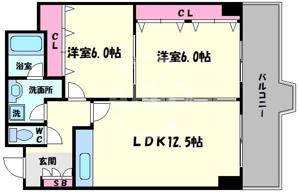 ウィステリア谷町の間取り|ウィステリア谷町　開放感ある間取り
