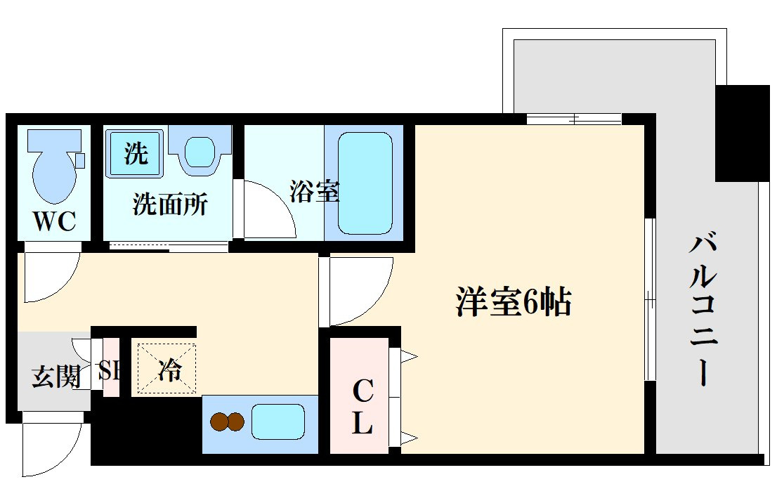 大阪市中央区安堂寺町２丁目の賃貸マンションの間取り