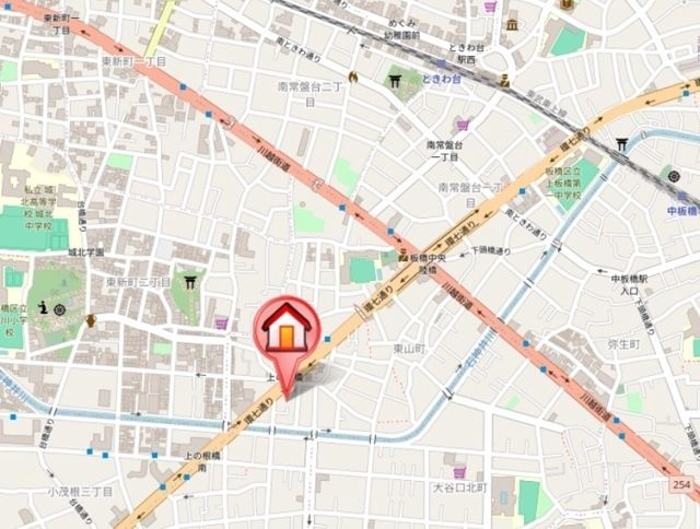 レジディアときわ台の地図
