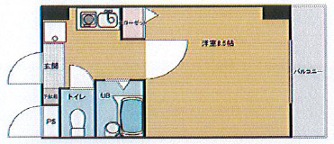 神戸市東灘区甲南町４丁目の賃貸マンションの間取り