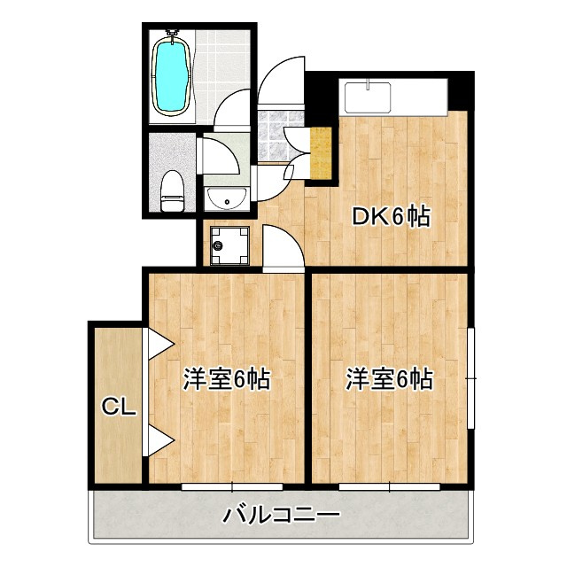 第2ルナマンションの間取り|間取り図です