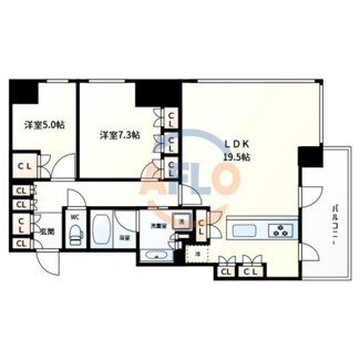 【間取り】 | 北浜ミッドタワー | 北浜ミッドタワー　間取り