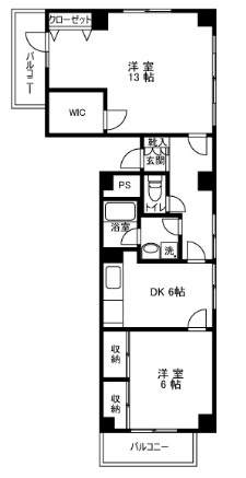 オークマンションの間取り|間取りです。