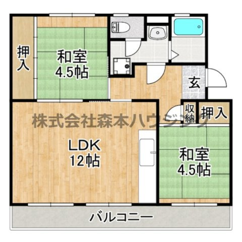 【間取り】 | 　釈尊寺第一住宅5号棟