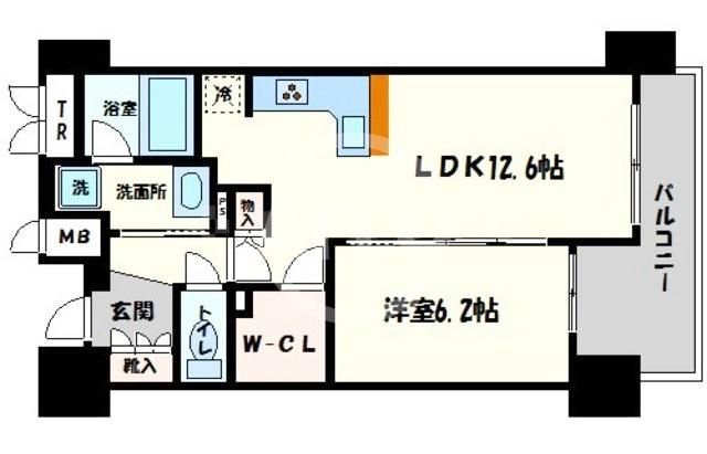 プレサンスロジェ難波GRANDWEST　塩草立葉小学校区の間取り|プレサンスロジェ難波ＧＲＡＮＤ　ＷＥＳＴ　使い勝手の良い間取り