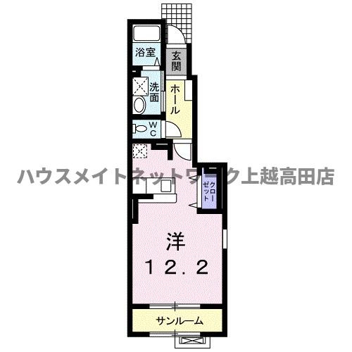 ブリーズ・アルカディアⅡの間取り|間取図（ブリーズ・アルカディアⅡ 101）1R