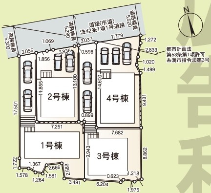 糸満市照屋　第3（全4棟）の区画図|区画図♪