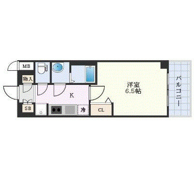 プレサンス谷町九丁目ディセオの間取り