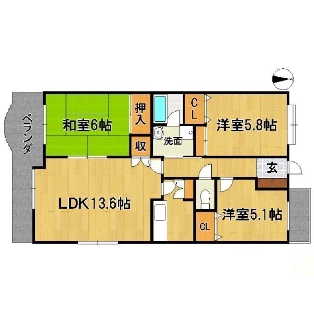 ロイヤルパークマンションの間取り|使い勝手の良い間取りです♪