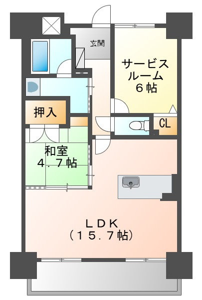 アルファステイツ岡山駅西の間取り