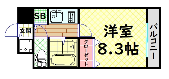 【間取り】 | プレサンス西心斎橋
