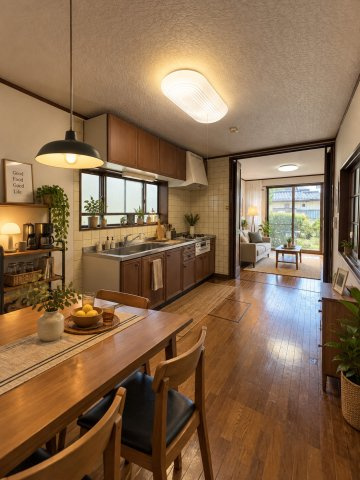 烏山四丁目貸戸建のキッチン|リビングダイニングキッチン利用image