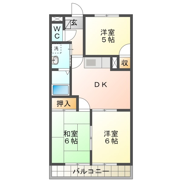 マンションつつみ起の間取り