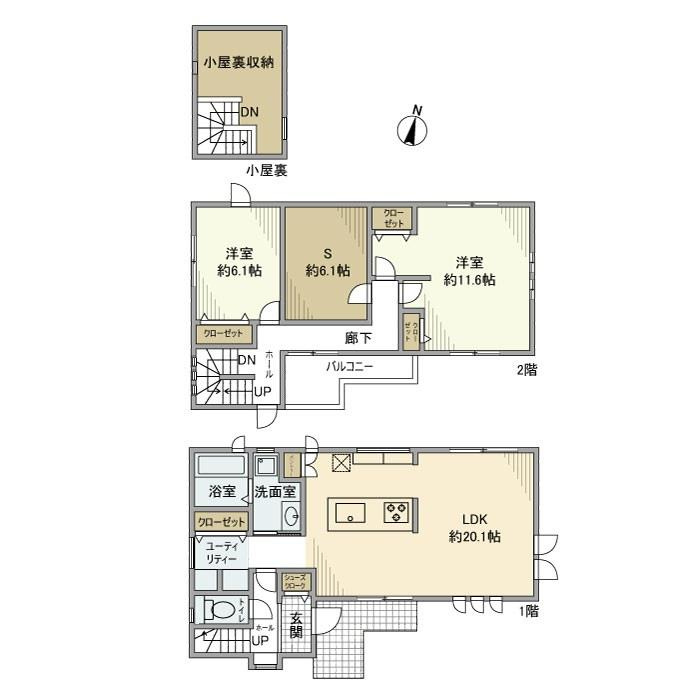 王禅寺西戸建の間取り