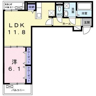 【間取り】 | グレイスＢ | 「グレイスＢ」の間取りです