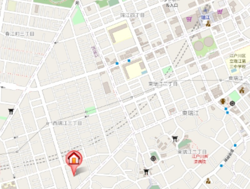 パルテール一之江Ⅰの地図